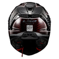 Thunder C Lightning Full Face Motorcycle Helmet - Red/Black Gloss Product View