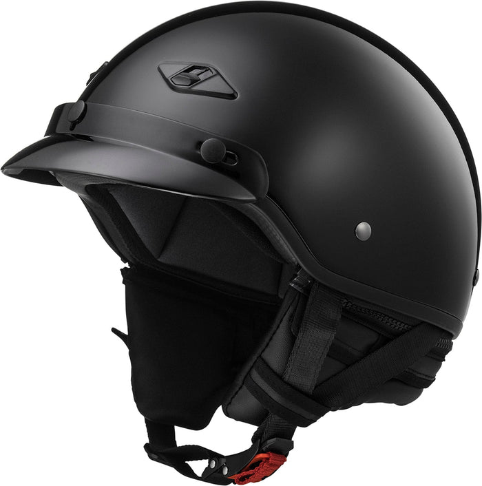Solid Half Motorcycle Helmet - Gloss Black Product View