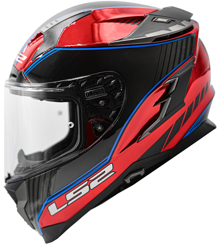 Challenger GT Boss Full-Face Motorcycle Helmet with Integrated SunShield - Gloss Red Product View