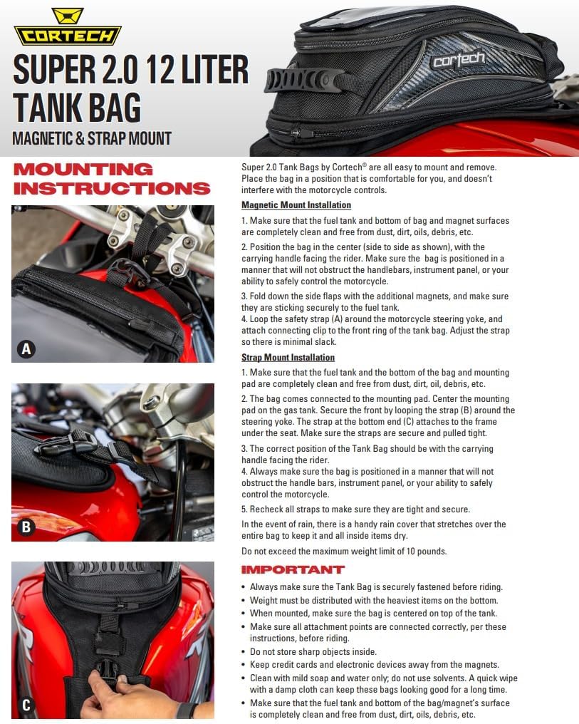 Cortech Super 2.0 12L Tank Bag