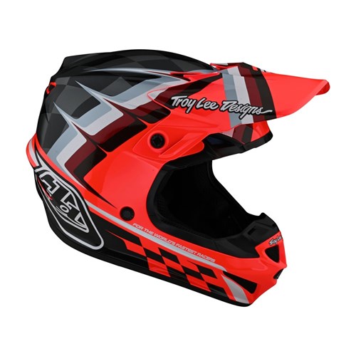 Troy Lee Designs SE4 Polyacrylite Warped Adult Motocross Helmet W/MIPS