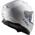 Citation II Solid Full Face Motorcycle Helmet with SunShield - Gloss White Product View