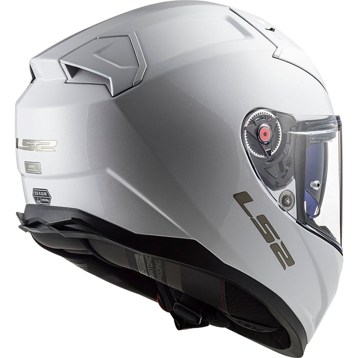 Citation II Solid Full Face Motorcycle Helmet with SunShield - Gloss White Product View