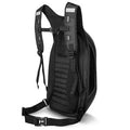 Aerodynamic motorcycle gear backpack with reflective panels and hydration compatibility for street and touring riders.