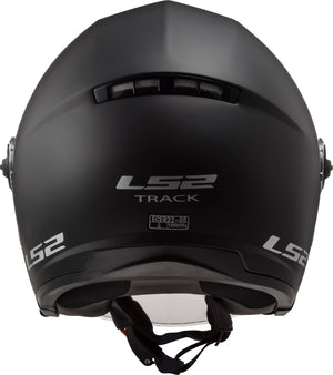 Track Solid Open Face Helmet with SunShield - Matte Black