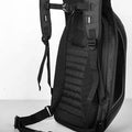 Aerodynamic motorcycle gear backpack with reflective panels and hydration compatibility for street and touring riders.