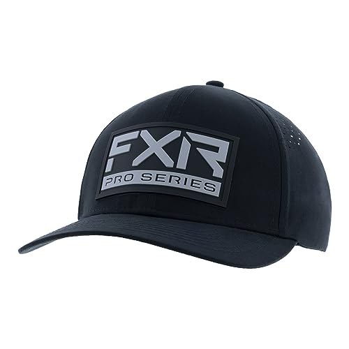 FXR UPF Pro Series Baseball Hat Cap Curved Brim DWR Finish Black/Grey