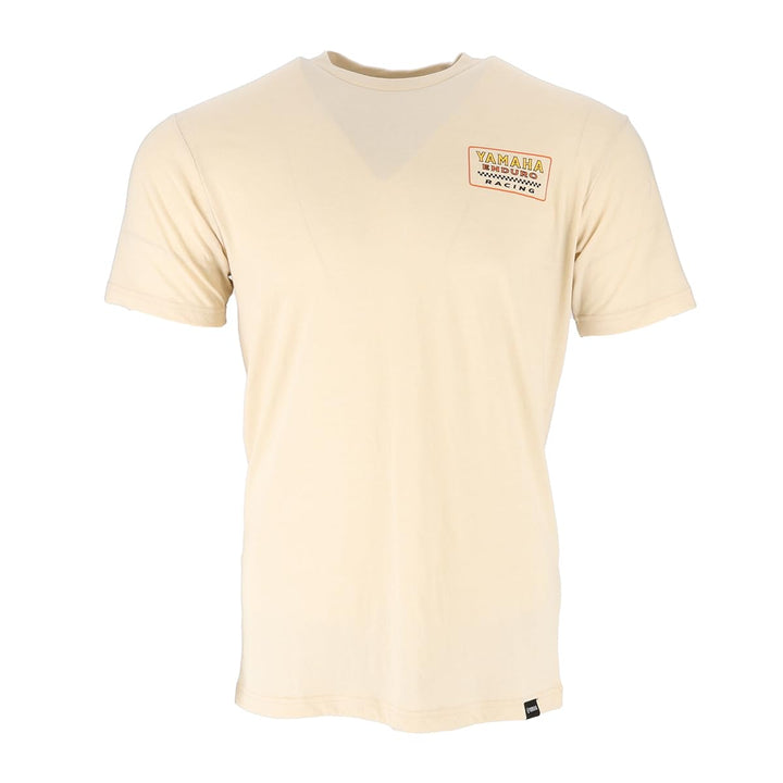 Yamaha Enduro Helmet Tee- Men's (Bone/Gold/Orange)