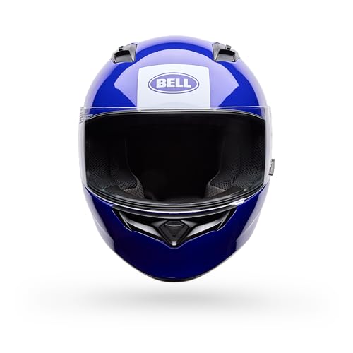 Rear and top shell contours of the Bell Qualifier Blue Clip street bike helmet.