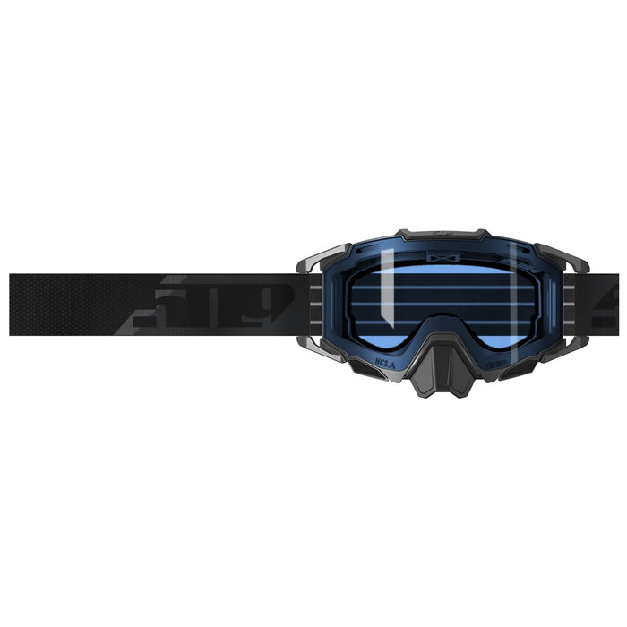 Premium snowmobile goggle featuring a magnetic quick-change lens system for fast swaps.