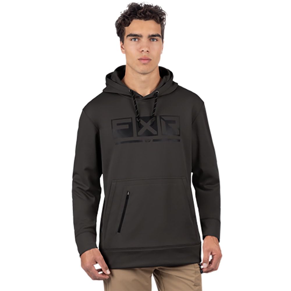 FXR water-resistant fleece hoodie for off-road and snow riders