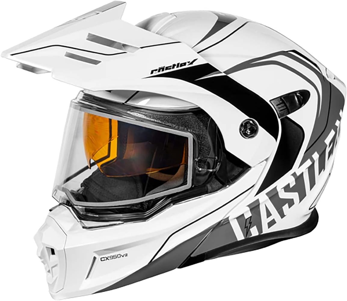 Castle X CX950 V2 Wake Modular Snow Helmet (Gloss White/Charcoal - X-Large)