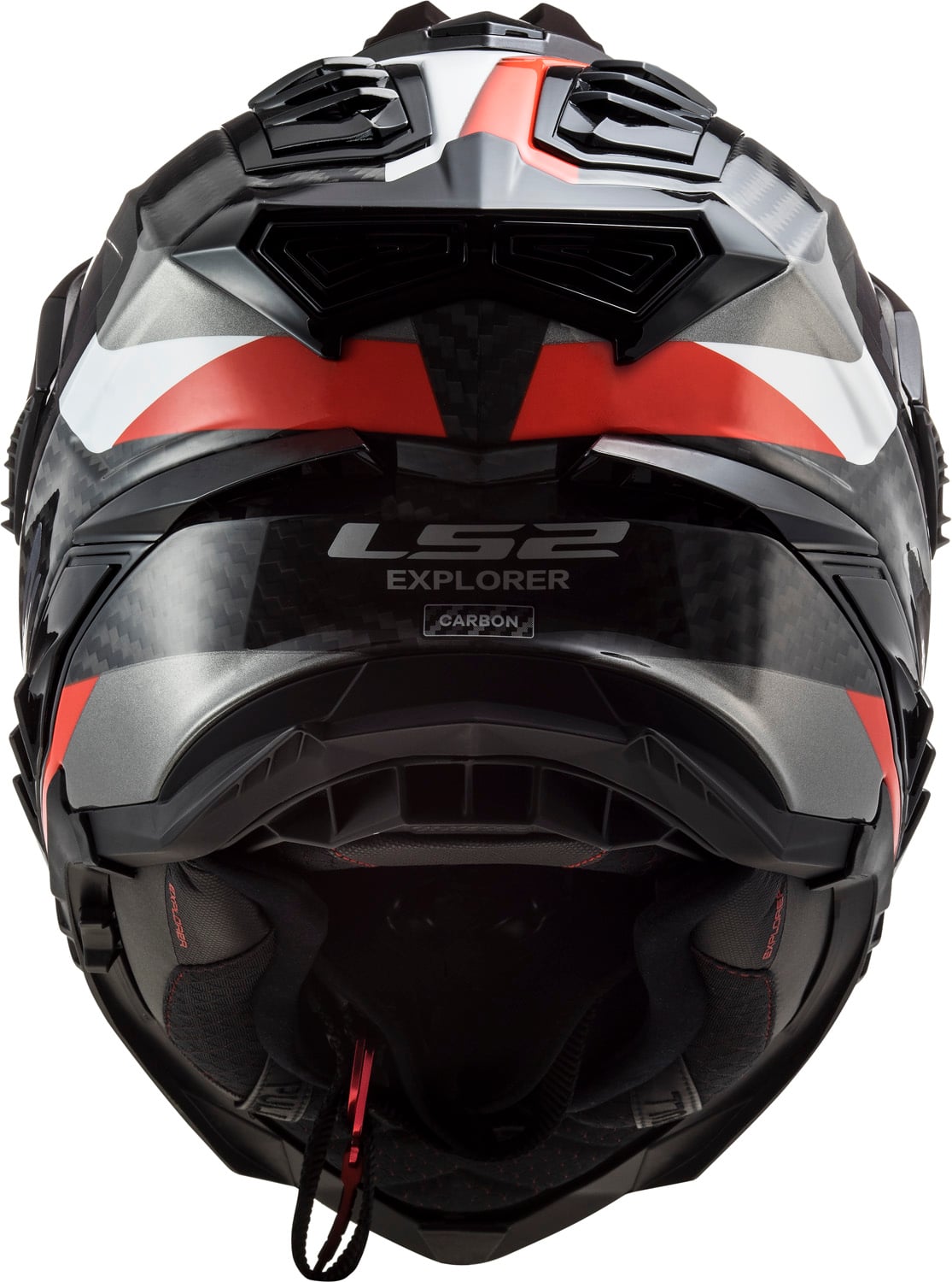 Explorer C Frontier Adventure Helmet with SunShield - Matte Titanium Red / Matte Gray Product View