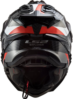 Explorer C Frontier Adventure Helmet with SunShield - Matte Titanium Red / Matte Gray