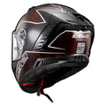 Thunder C Lightning Full Face Motorcycle Helmet - Red/Black Gloss Product View