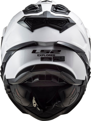 Explorer XT Solid Adventure Helmet with SunShield - Gloss White