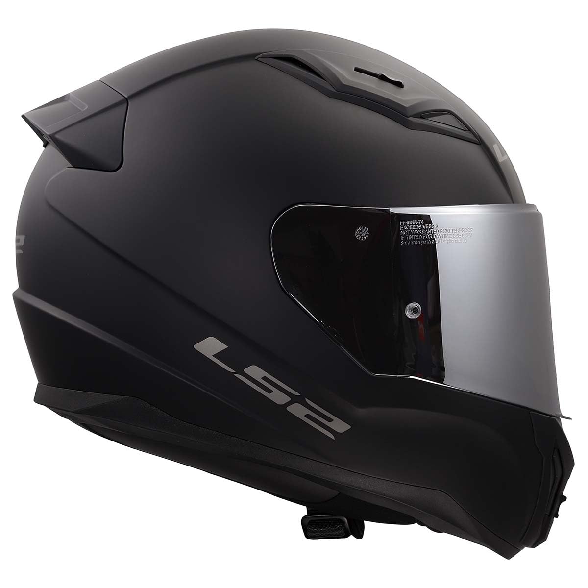 LS2 Centric matte black urban touring motorcycle helmet with KPA shell
