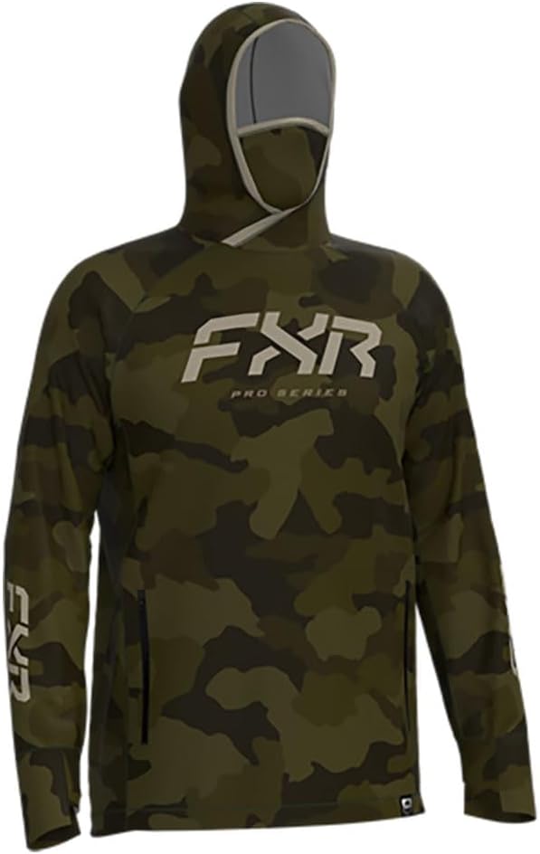 FXR Men&#39;s Pro Air Hoodie Lightweight Vented UV Protection Army Camo/Stone