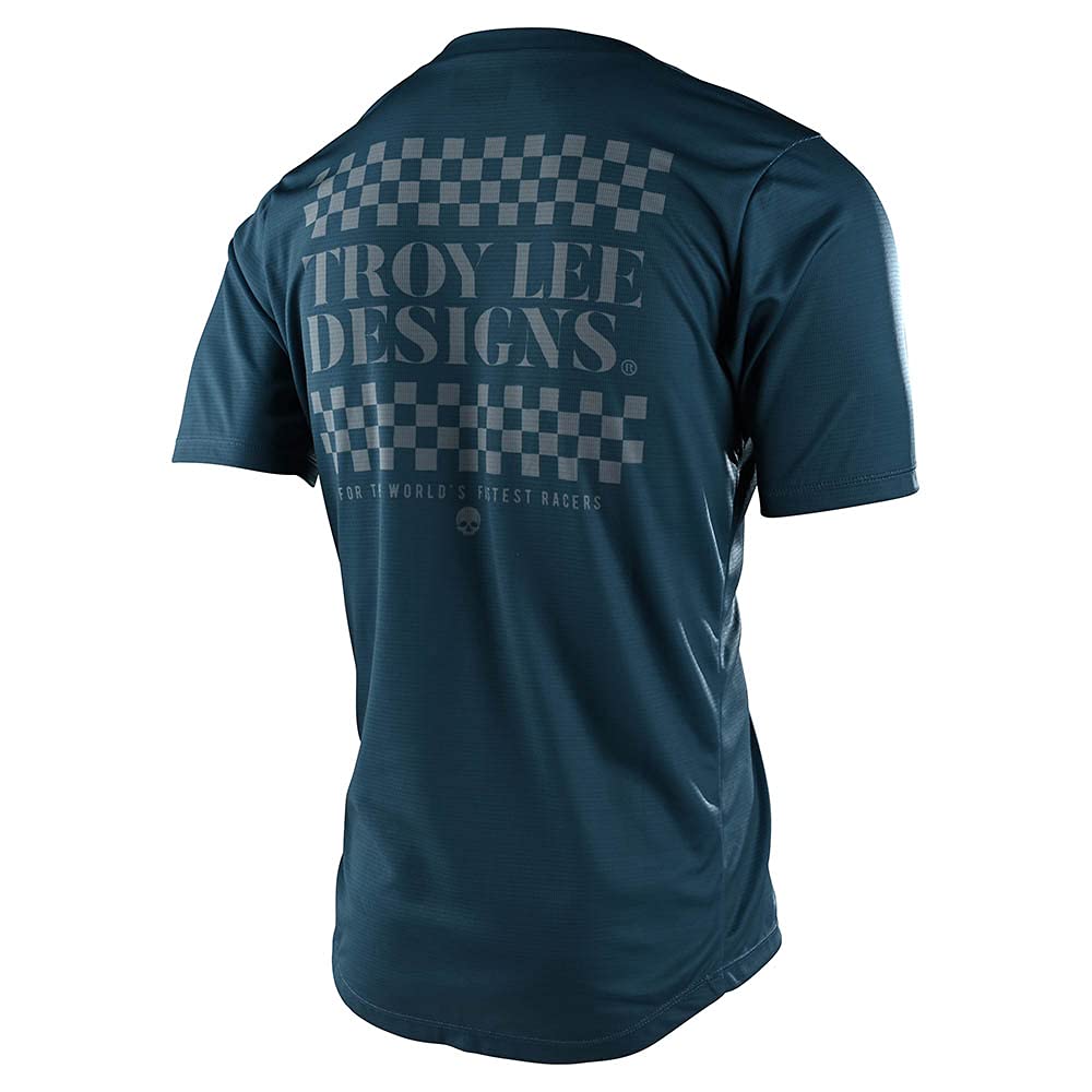Troy Lee Designs Flowline Short-Sleeve Jersey - Men's Service Light Marine, S