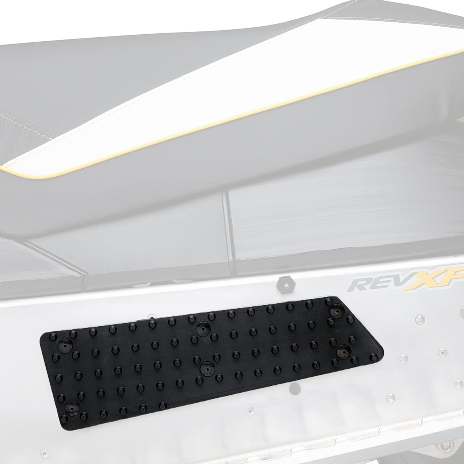 REV-XP and REV-XR snowmobile tunnel grip plates installed