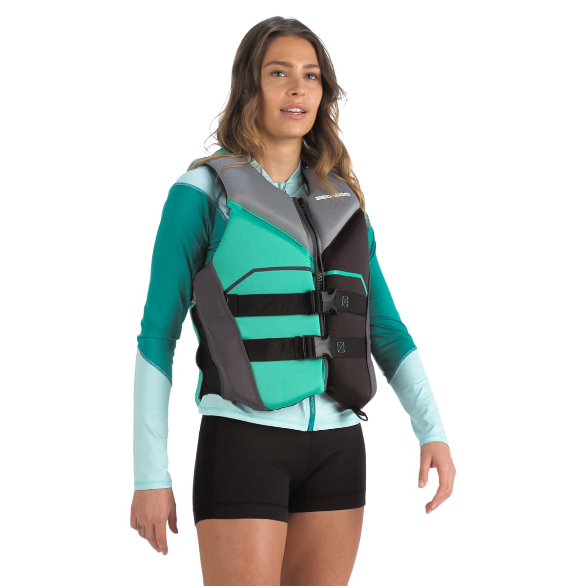Sea-Doo Freedom PFD Teal unisex eco-friendly life jacket