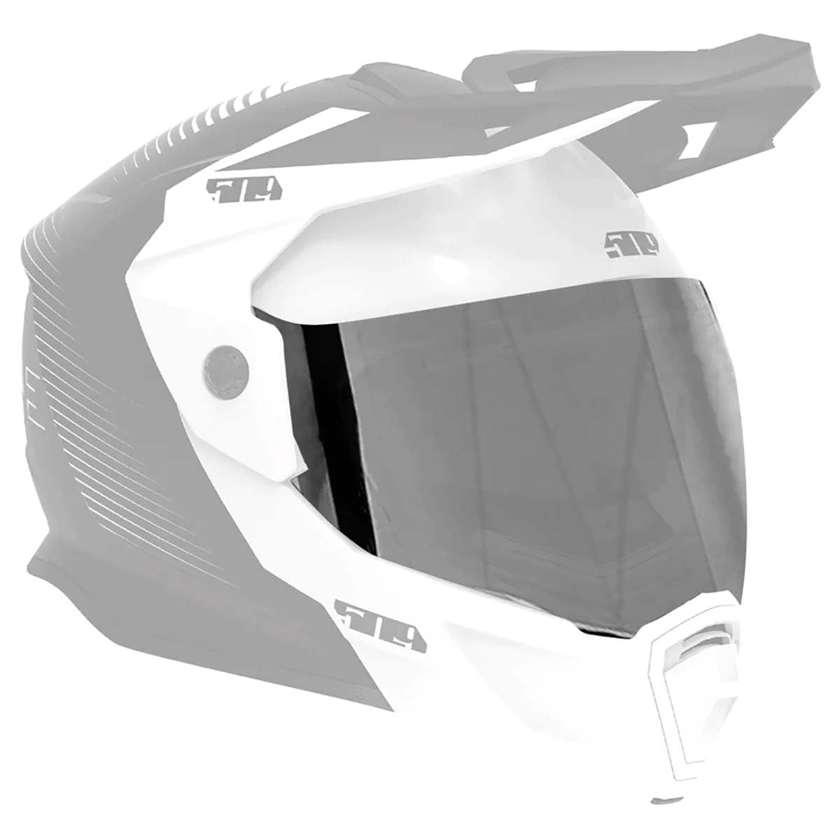 509 Ignite Shield for Delta R4 Snowmobile Helmet in Chrome Mirror Lt Smoke.