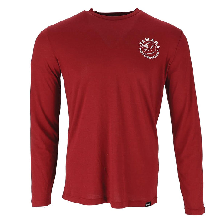 Yamaha Enduro Helmet Racing Tee- Men's (Maroon/White)