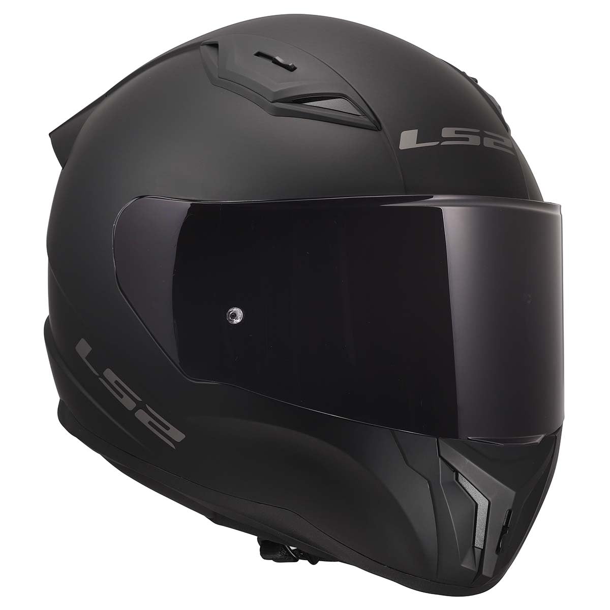 LS2 Centric street motorcycle helmet matte black front view