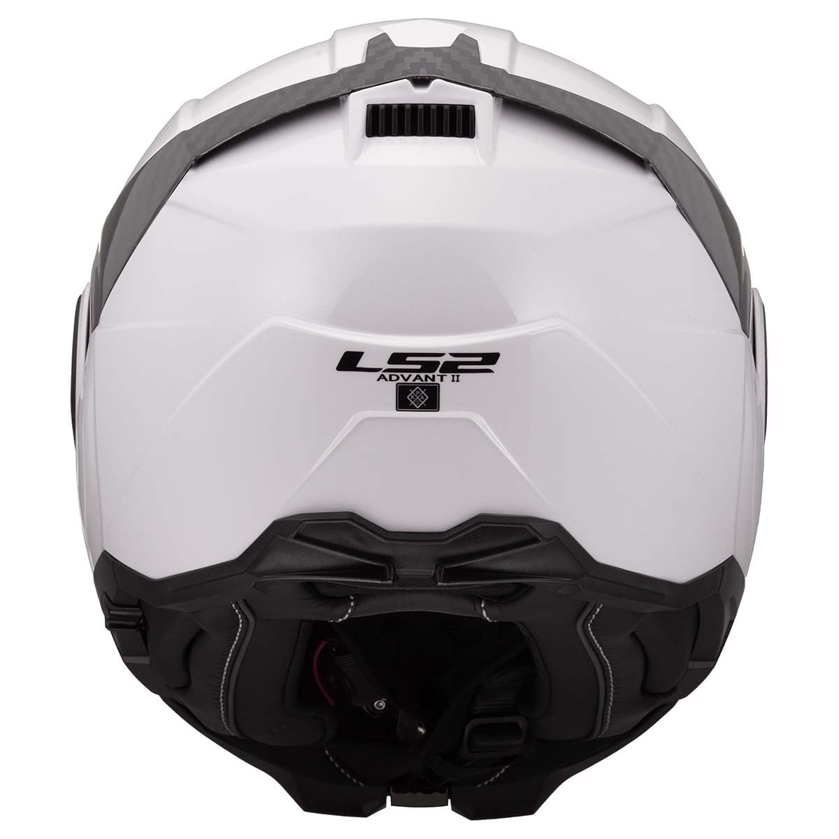LS2 Advant II Modular Motorcycle Helmet with SunShield – Gloss White