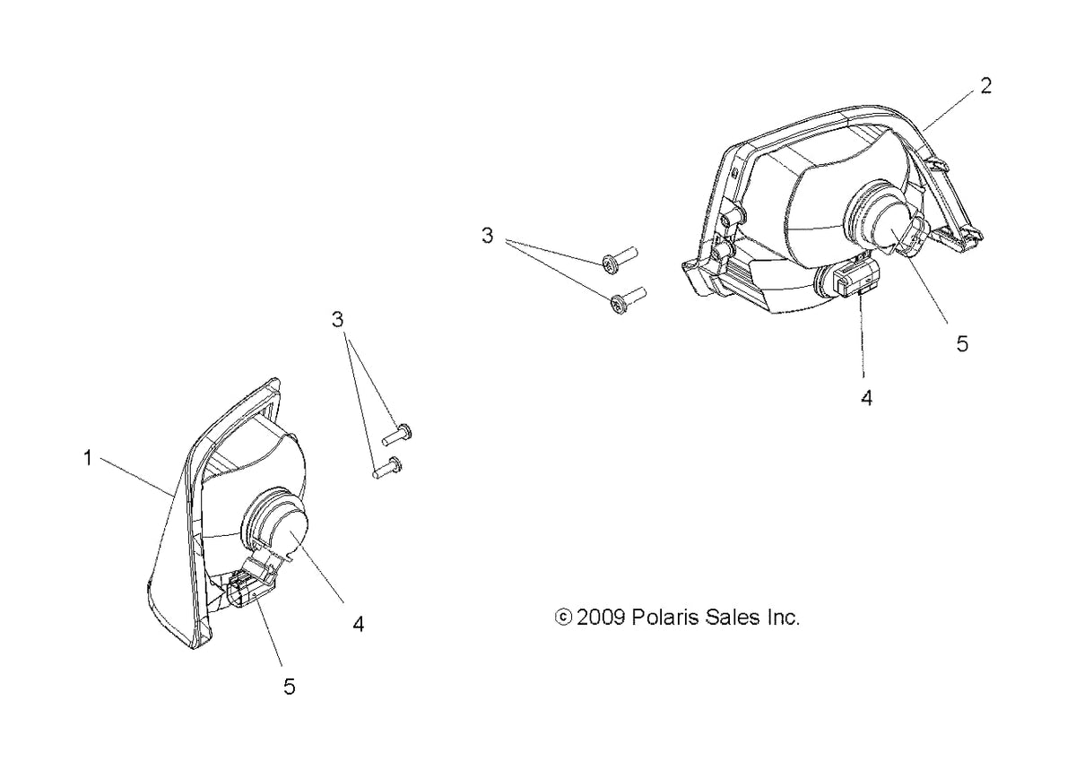 Genuine Polaris 2410788 ASM-STOP TAIL TURN ECE RH ATV replacement part