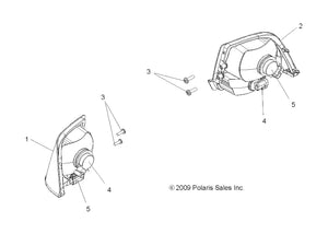Polaris OEM ASM-STOP TAIL TURN ECE RH 2410788 | Sportsman 500, 550, 570 Tail Light Assembly