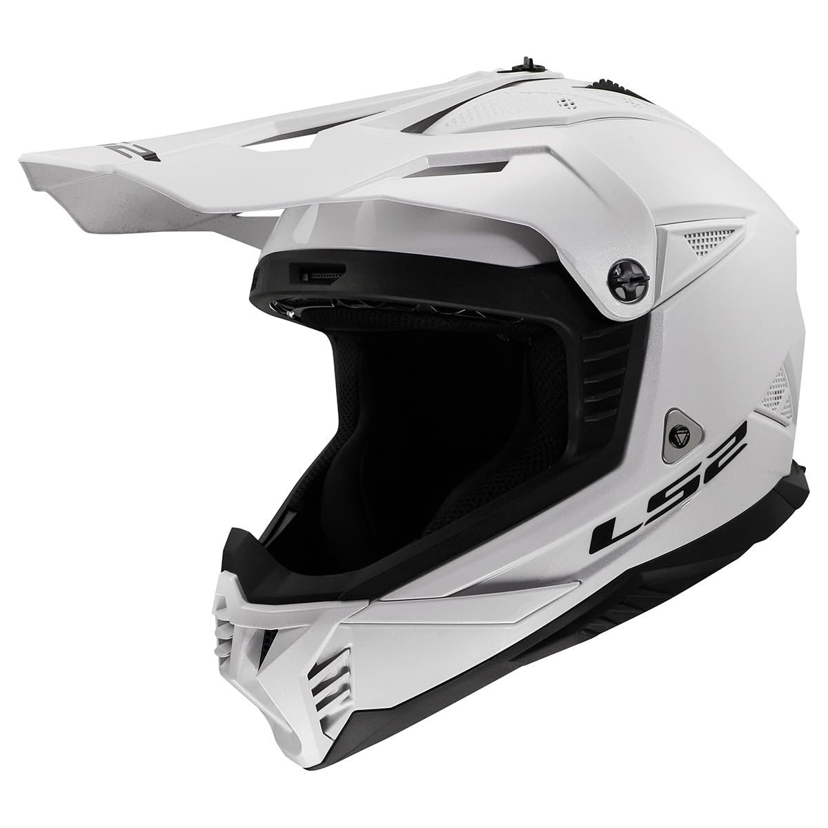 LS2 Gate II gloss white motocross helmet