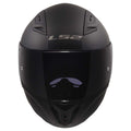 LS2 Centric matte black motorcycle helmet with dark smoke visor