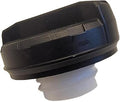 Black Can-Am fuel cap with a textured grip and white threaded insert.