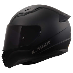 LS2 Centric Blackout Matte Black Full Face Motorcycle Helmet w/ Clear & Dark Smoke Shield