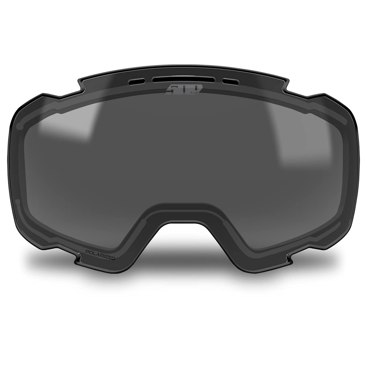 Polarized heated lens designed to reduce glare and improve definition on the trail.