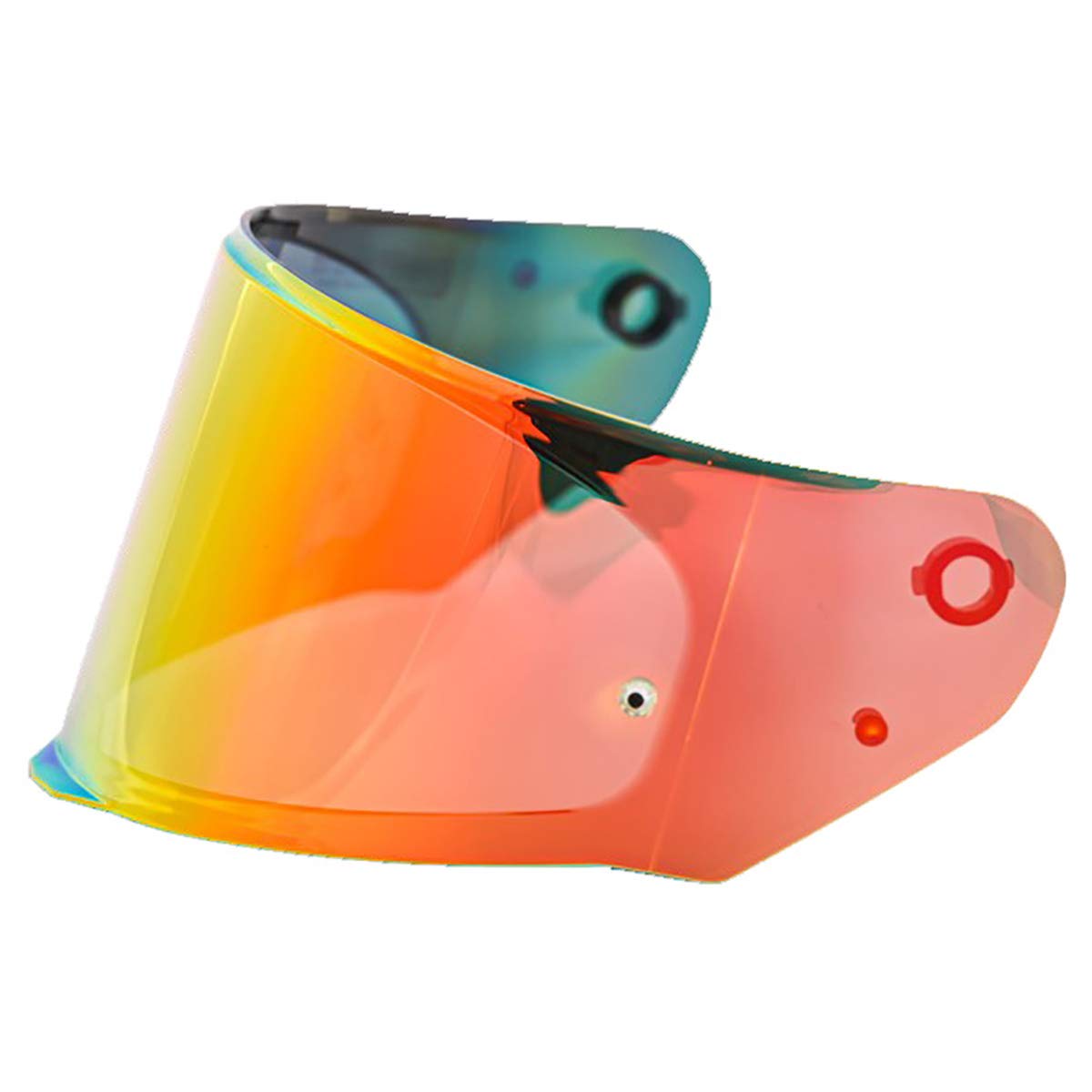 LS2 Sunset Red Iridium outer shield for Assault, Rapid, and Stream helmets