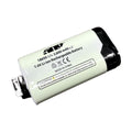 Compact 7.4V power pack for keeping heated goggle lenses clear.