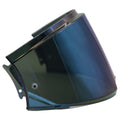 Blue Iridium LS2 Advant motorcycle helmet visor with quick release and UV protection