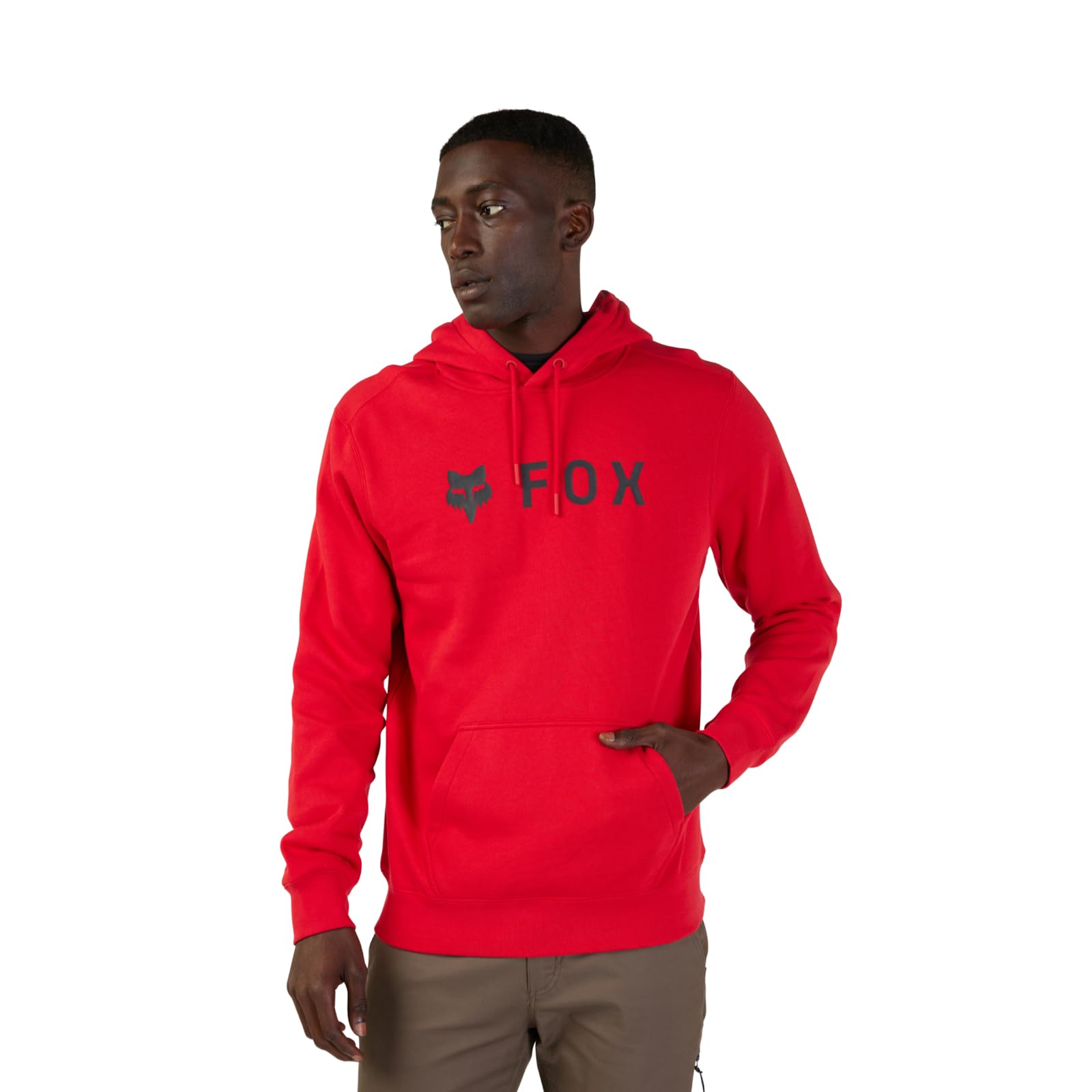 Fox Racing Absolute Fleece pullover hoodie in flame red color