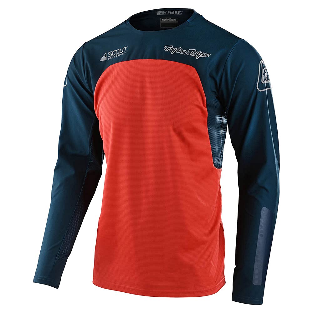 Troy Lee Designs Scout SE Jersey Systems Marine/Orange motocross jersey (MD)