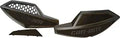 Pair of angular black handlebar deflectors with molded Can-Am branding, raised outer edges, and a honeycomb-style vented section.