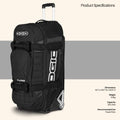 Large motorcycle gear bag with padded helmet chamber