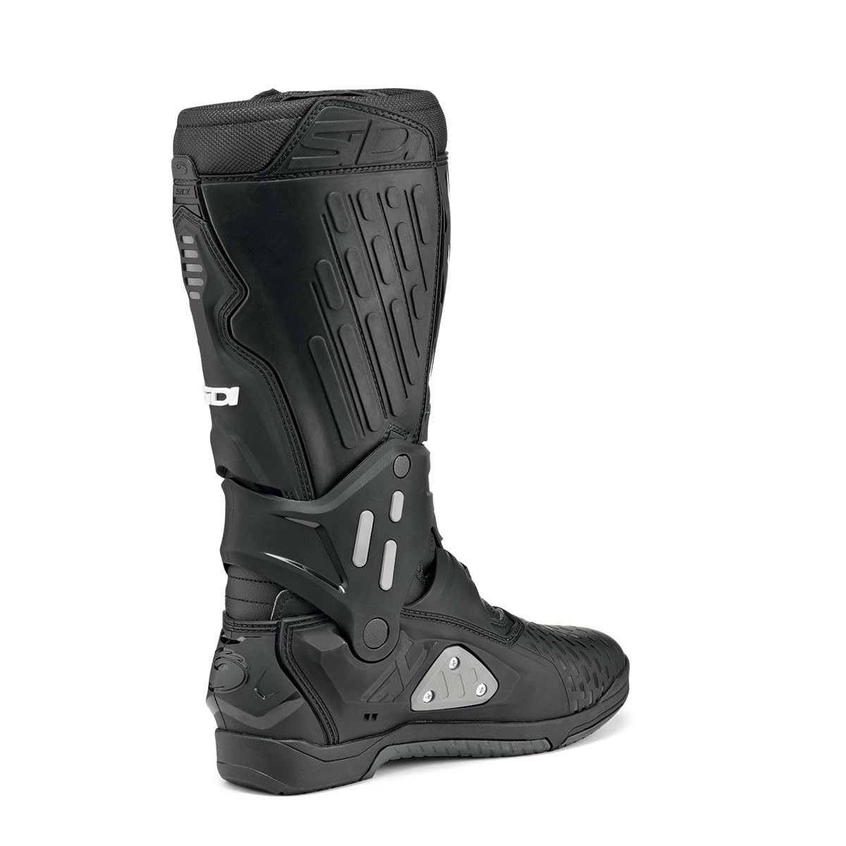 Lightweight SIDI Crossair dirt bike boots with fiberglass exoskeleton protection