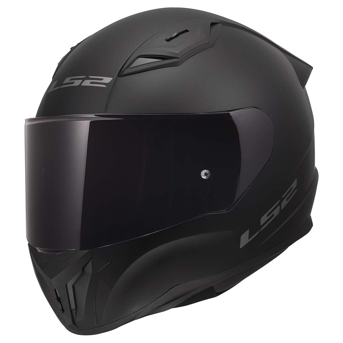 LS2 Centric Blackout Matte Black Motorcycle Helmet w/ Clear & Smoke Shield