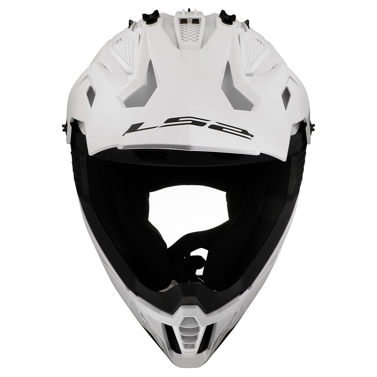 LS2 Gate II MX dirt bike helmet gloss white design