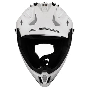 LS2 Gate II Gloss White Motocross Helmet – Full Face MX Dirt Bike Off-Road Helmet