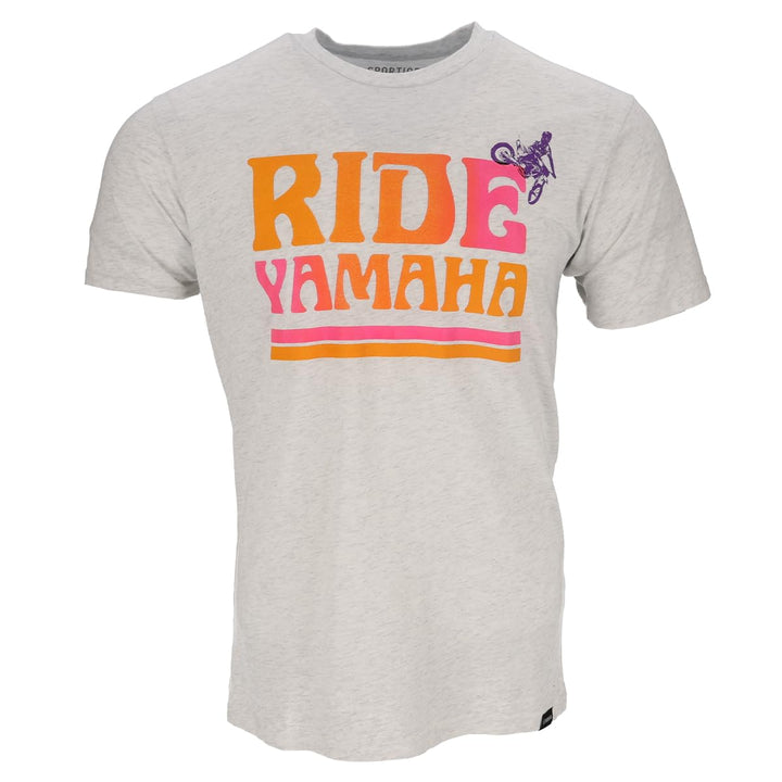Yamaha Ride Yamaha Retro YZ Tee- Men's (White/Pink/Orange)