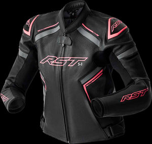 RST Jacket S1 D3O LEATHER LADIES JACKET BLACK/WHITE