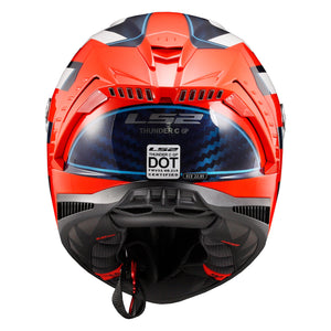 Thunder C Alliance Full-Face Motorcycle Helmet - Gloss Red/White/Blue